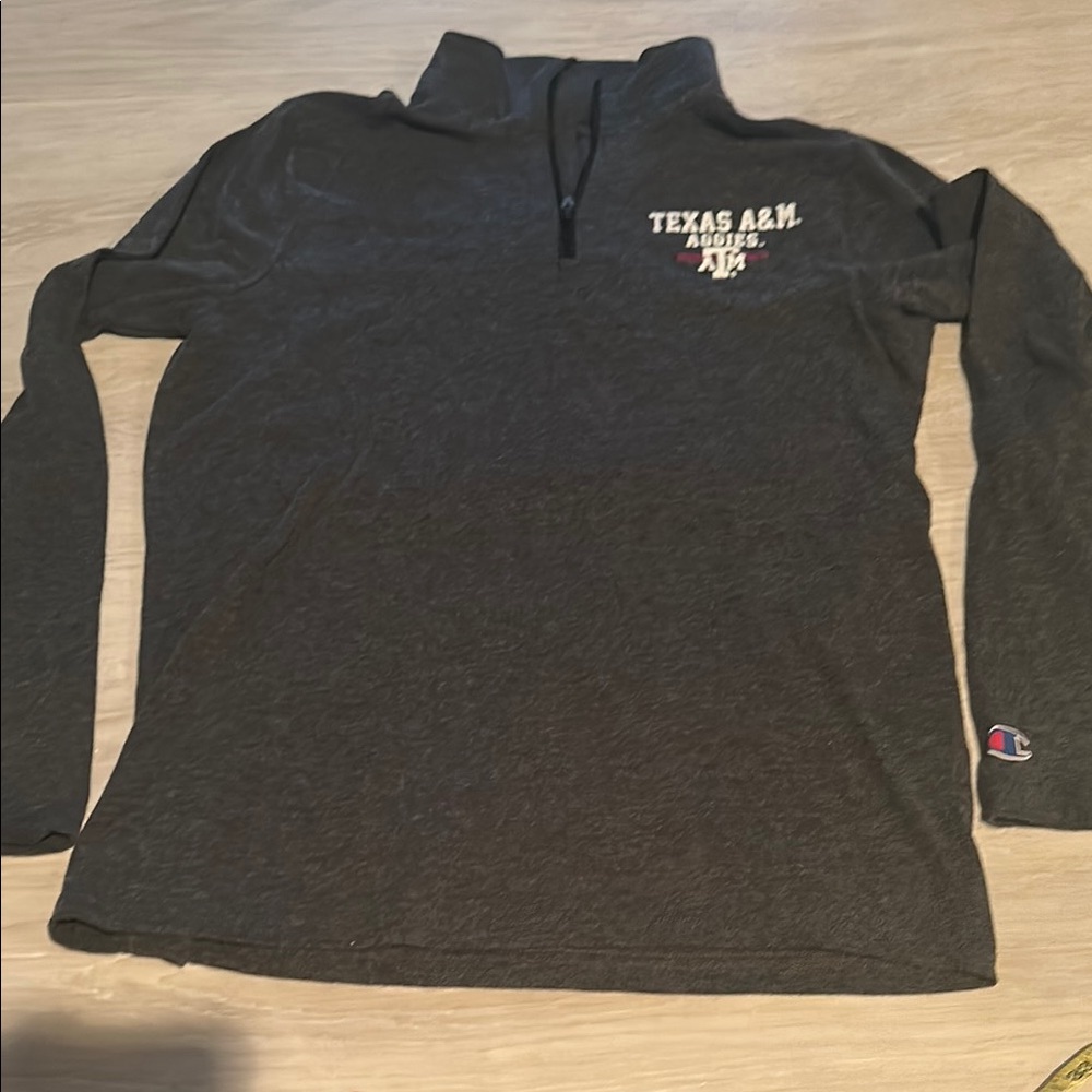 Texas A&M 1/4 zip Pullover Champion Dark Gray
